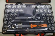  Set of 37 twelve-sided socket heads and 5 accessories in metal case BE 920-C37 