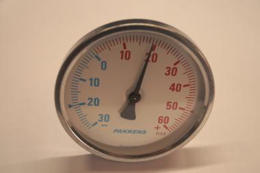 Ø100mm.-30/+60°C 10cm.Back Conn.Cl.2,0 Bi-Metal Thermometer G1/2"B 