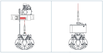 ELEKTROHYDRAULISCHE GREIFER MOD. ERP120 4 SCHALEN 