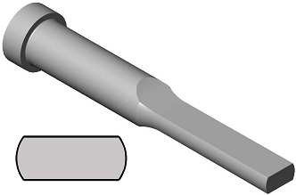 oblong (cropping) punch, comered form C 