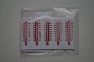 RS PRO Temperaturmessstreifen 40°C / 71°C 9 Messbereiche Vertikal, L. 51mm, B. 18mm 