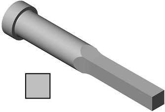 Quadratlochstempel Form B 