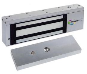 Flächenhaftmagnet aP 500 DaN 12-24V DC + Hall-Sensor + LED 