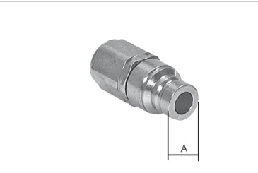 Stk Flat-Face-Kupplung ISO 16028, Stecker Baugr. 3, G 1/2"(IG) 