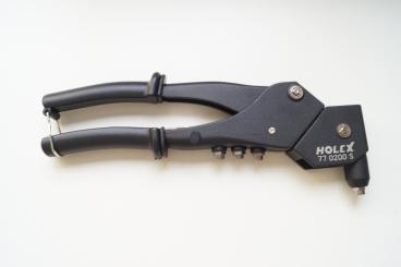 Handnietzange mit Schwenkkopf 