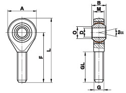Gelenkkopf GARSW 40 RR 