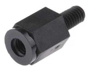 Nylon Gewinde-Sechskant Abstandshalter, 8mm x 10mm, Gewinde M4 x 8mm  