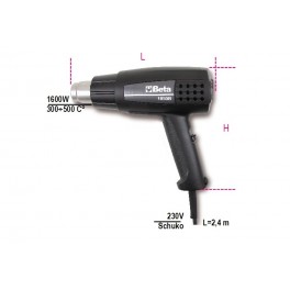 BETA Heißluftfön Pos. I 240 l/min 300°C Pos. II 450 l/min 500°C 