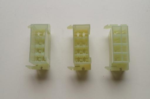 Fastin-Faston Flachsteckergeh. 6,3mm 8 polig natural 