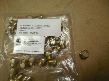 Air inlet filter 1/4" Ceti Suxxesion 