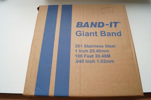 Giant Band, Breite 1", Edelst. Typ 201, (EN1.4372) 